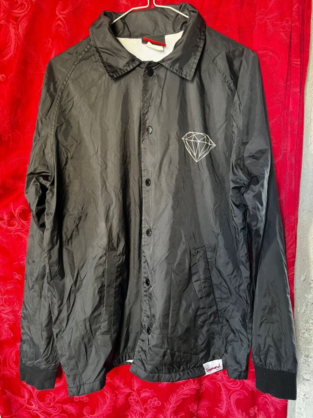 Diamond Supply Co World Champions 1998 Black Coaches Jacket